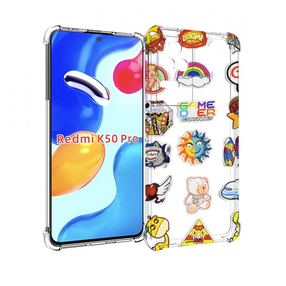 

Чехол MyPads Стикеры для Xiaomi Redmi K50/K50 Pro, Прозрачный, Tocco