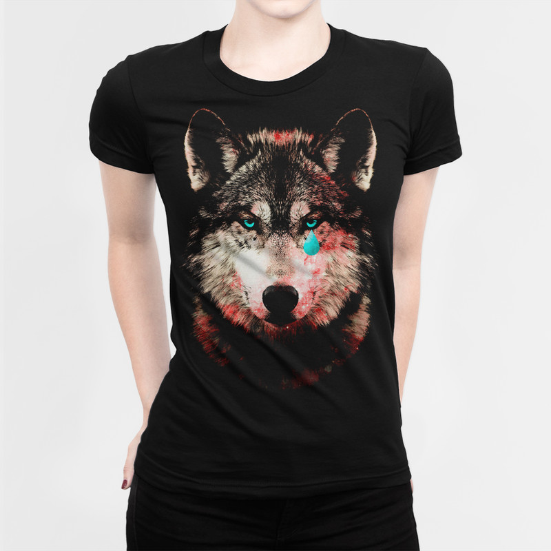 

Футболка женская Dream Shirts Волк черная L, Черный, Волк