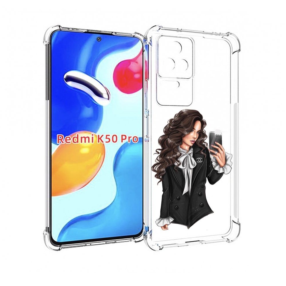 

Чехол MyPads Стильная-девушка для Xiaomi Redmi K50/K50 Pro, Прозрачный, Tocco