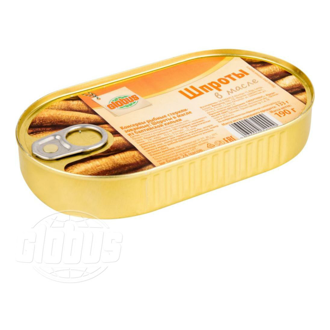 

Шпроты Globus Рижские в масле 190 г