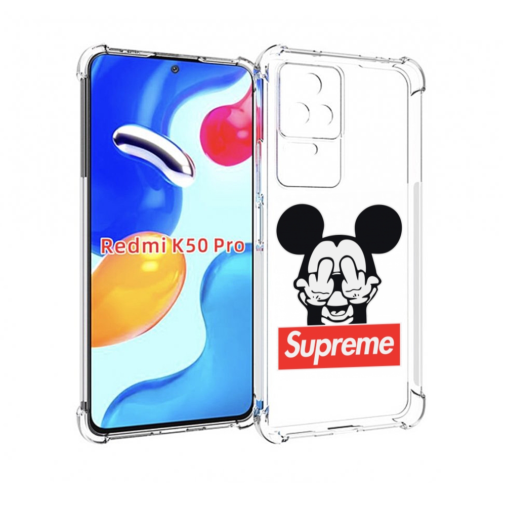 

Чехол MyPads Супримовский-Микки-маус для Xiaomi Redmi K50 / K50 Pro, Прозрачный, Tocco