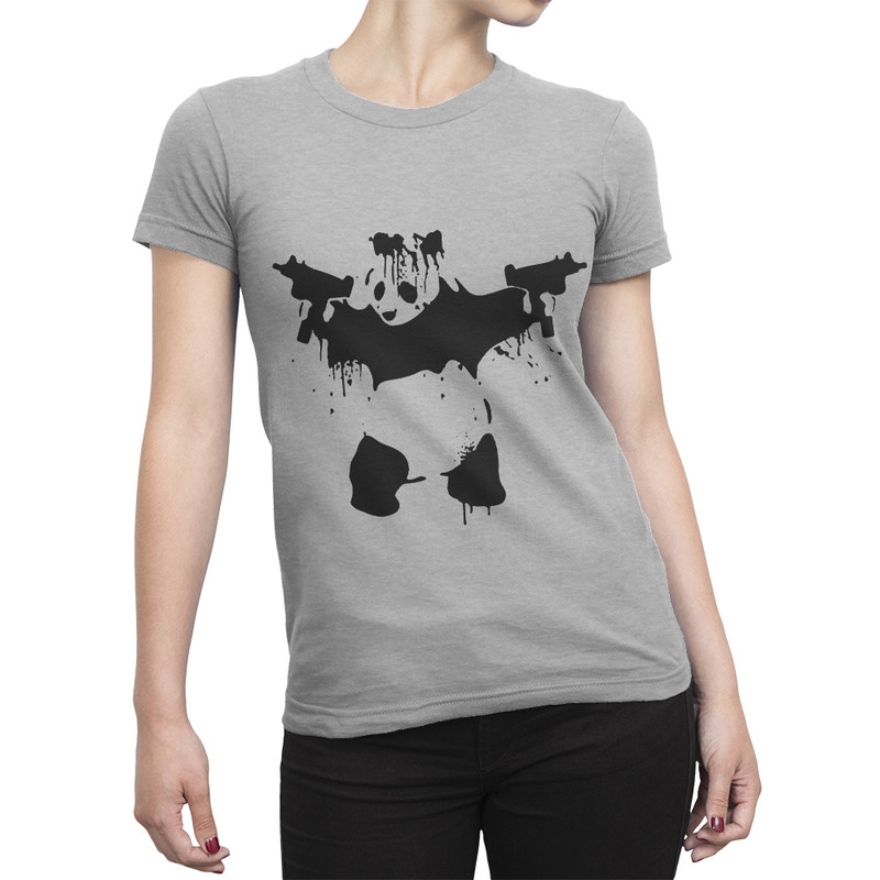 

Футболка женская Dream Shirts Гангста Панда серая L, Серый, Гангста Панда