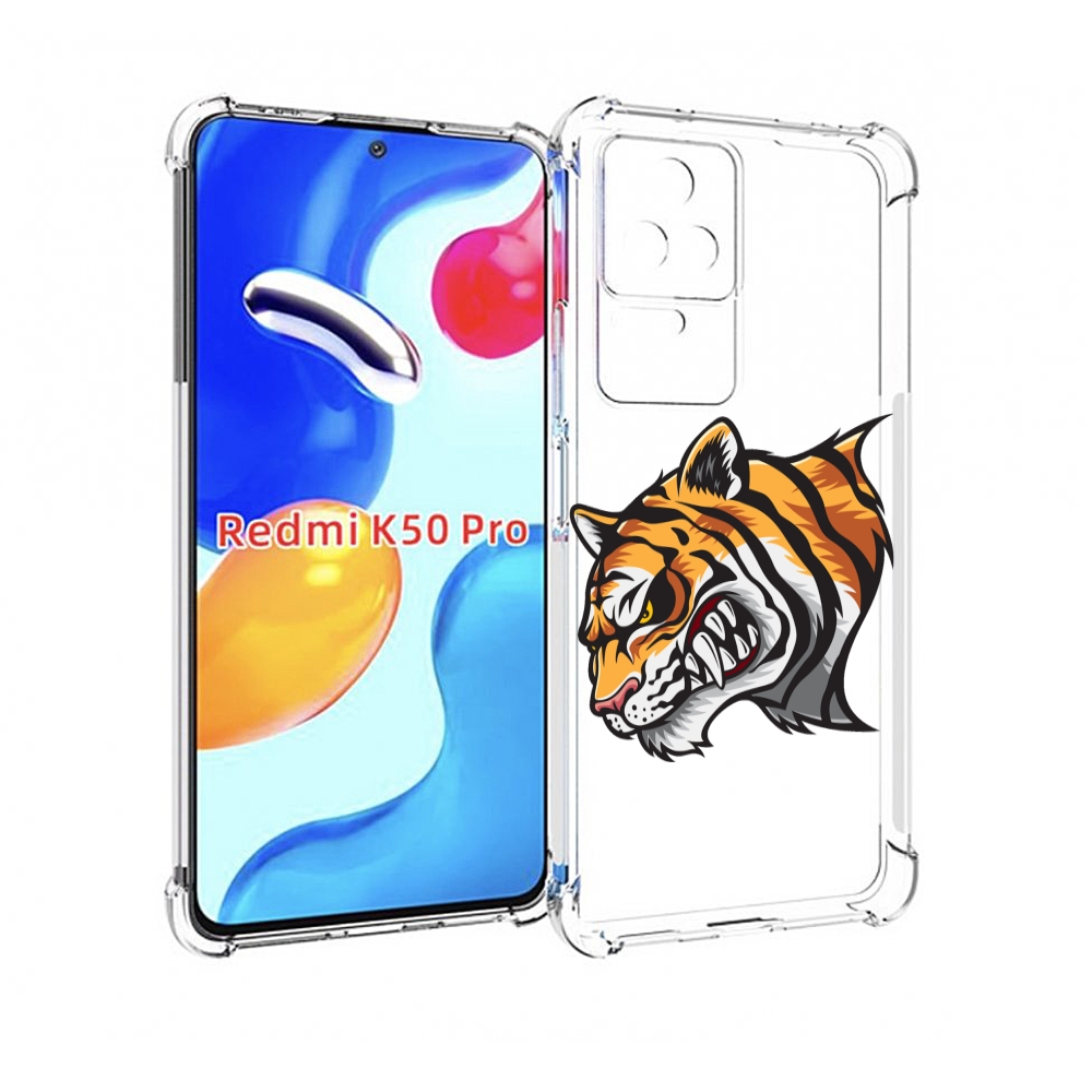 

Чехол MyPads Тигр для Xiaomi Redmi K50/K50 Pro, Прозрачный, Tocco