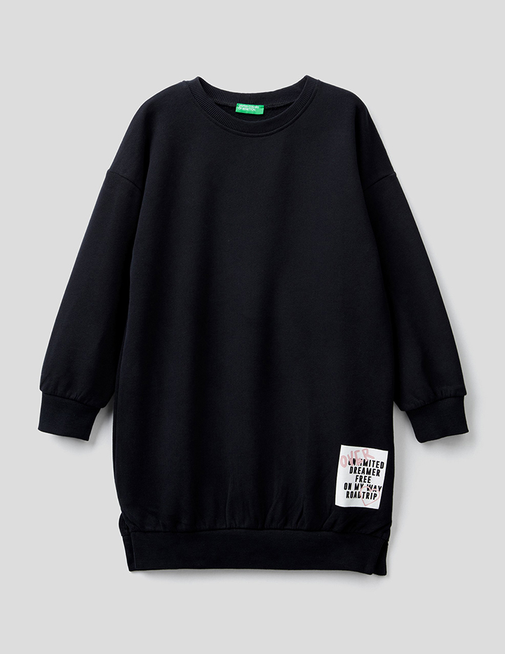 

Платье для девочек Benetton цв. черный р.146, 21A_3J74F11SV