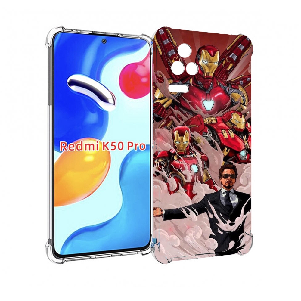 

Чехол MyPads Тони-Старк-и-костюмы для Xiaomi Redmi K50 / K50 Pro, Прозрачный, Tocco