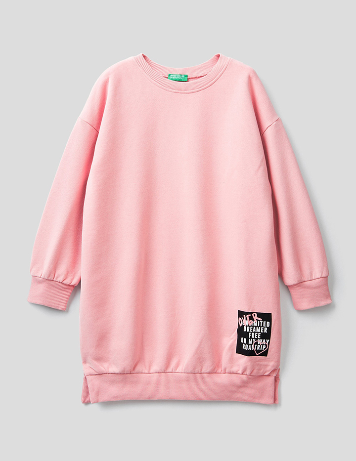 фото Платье для девочек benetton цв. розовый р.116 united colors of benetton
