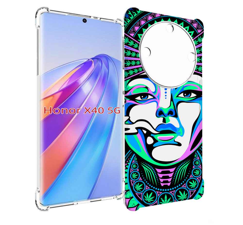 

Чехол MyPads девушка-любит-траву-абстракция для Honor X40, Прозрачный, Tocco
