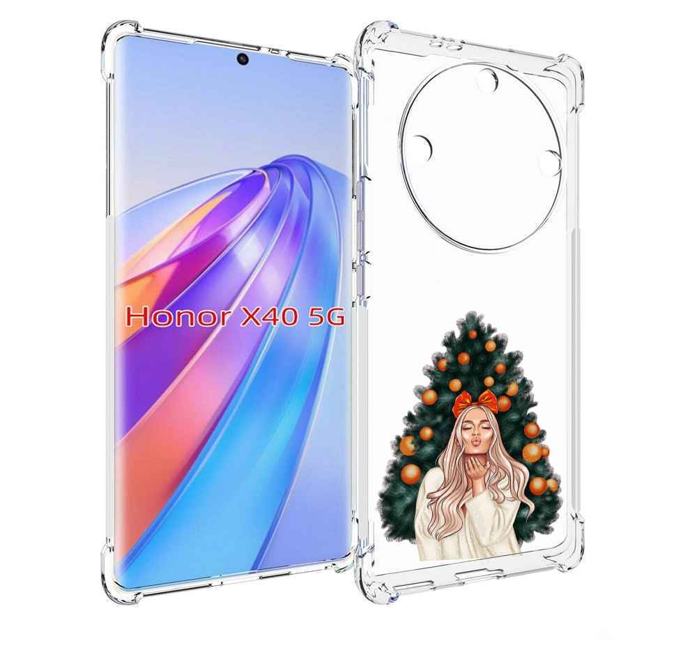 

Чехол MyPads девушка-под-елкой-с-мандаринами женский для Honor X40, Прозрачный, Tocco