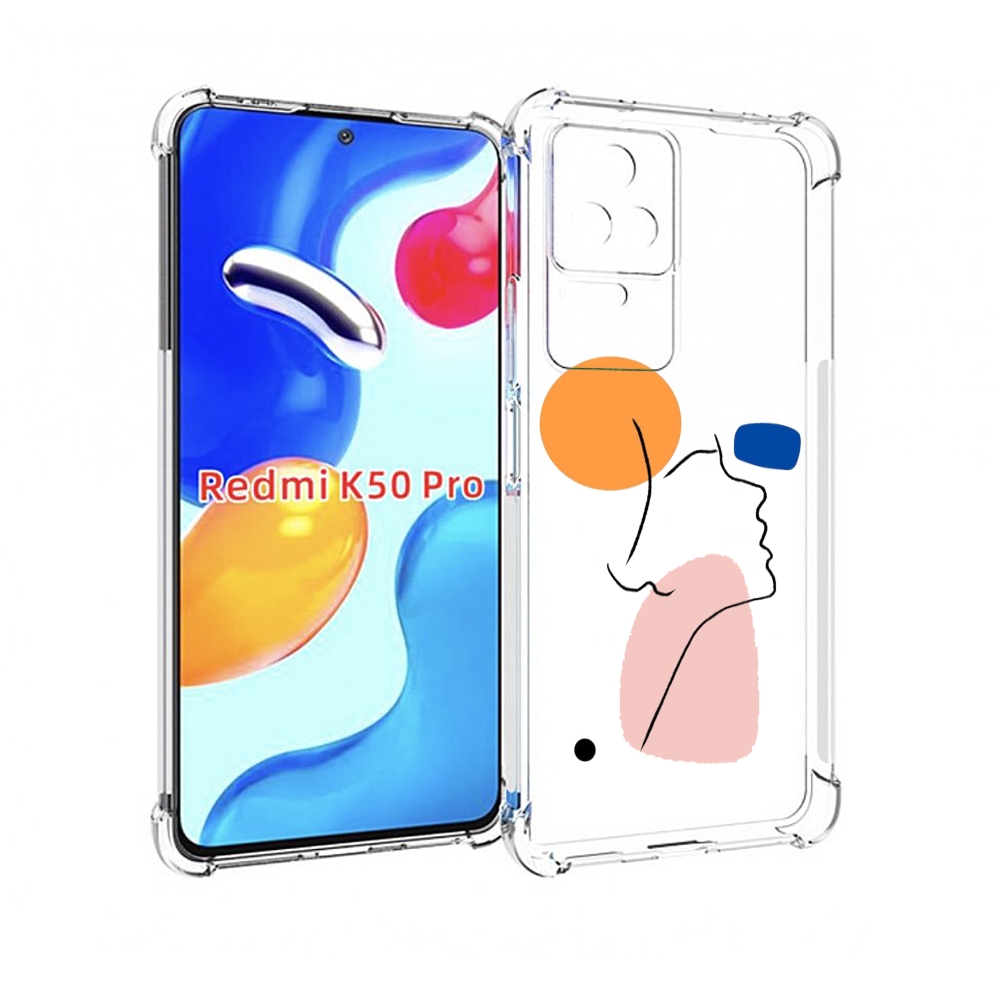 

Чехол MyPads абстракция девушки женский для Xiaomi Redmi K50/K50 Pro, Прозрачный, Tocco