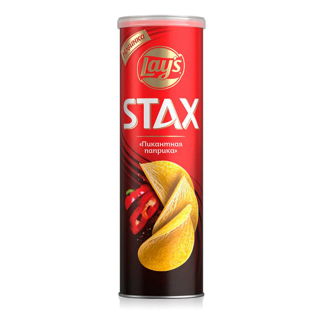 

Чипсы картофельные Lay's Stax Пикантная паприка 140 г