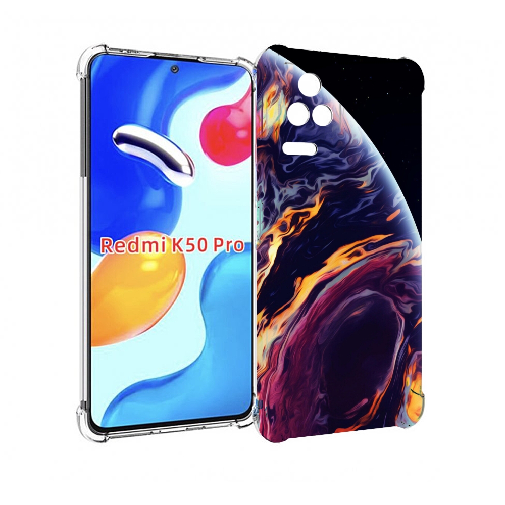

Чехол MyPads акварельная планета для Xiaomi Redmi K50/K50 Pro, Прозрачный, Tocco