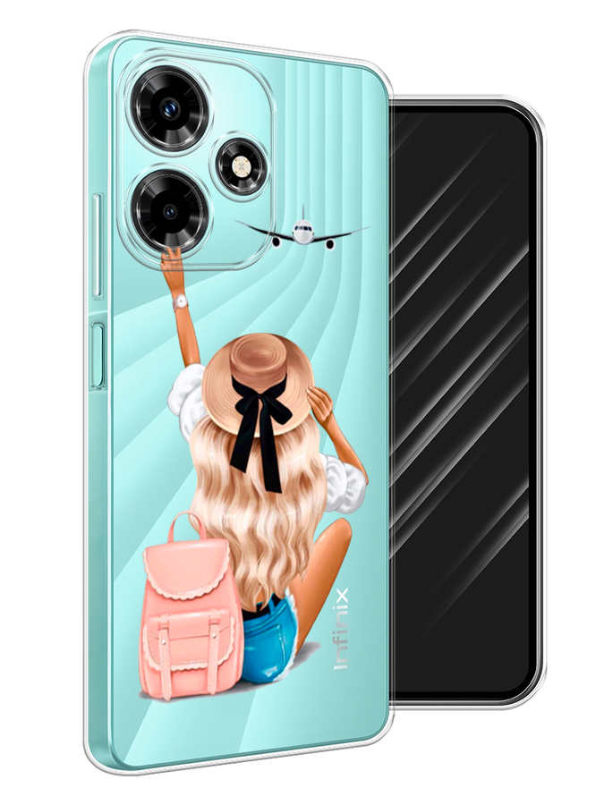 

Чехол Awog на Infinix Hot 30 "Автостопом самолетом", Бежевый;белый, 3104050-7