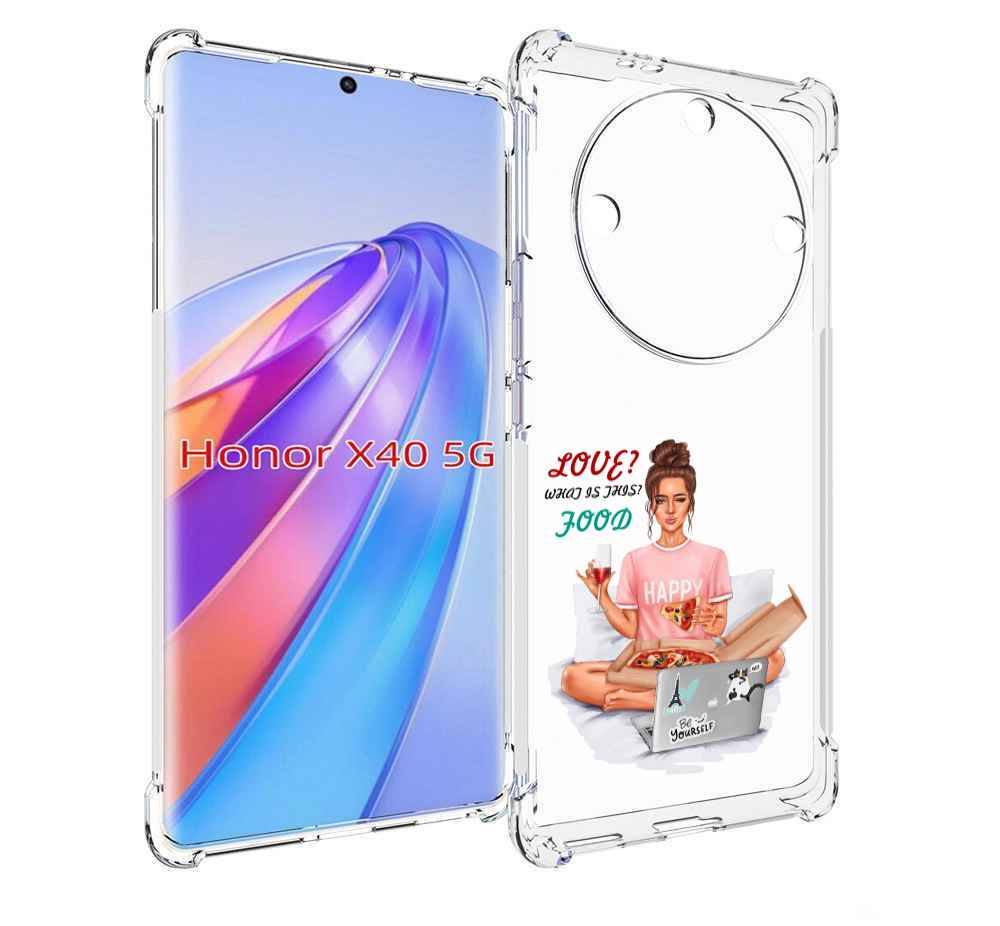 

Чехол MyPads девушка-с-ноутбуком женский для Honor X40, Прозрачный, Tocco