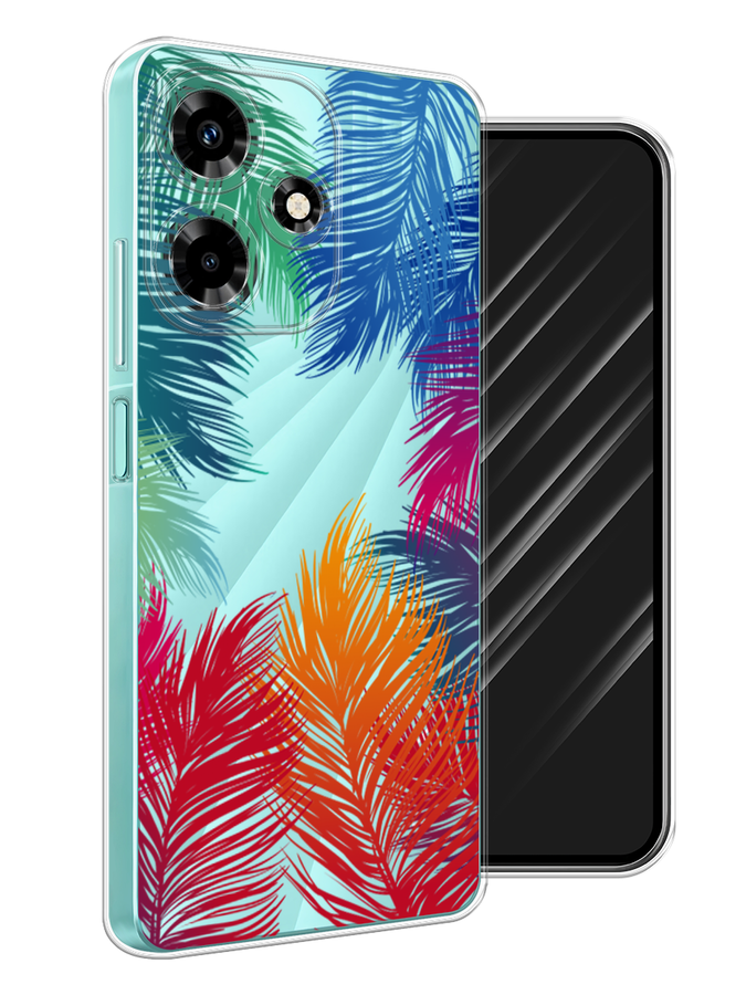 

Чехол Awog на Infinix Hot 30 "Рамка из перьев", Красный, 3104050-4
