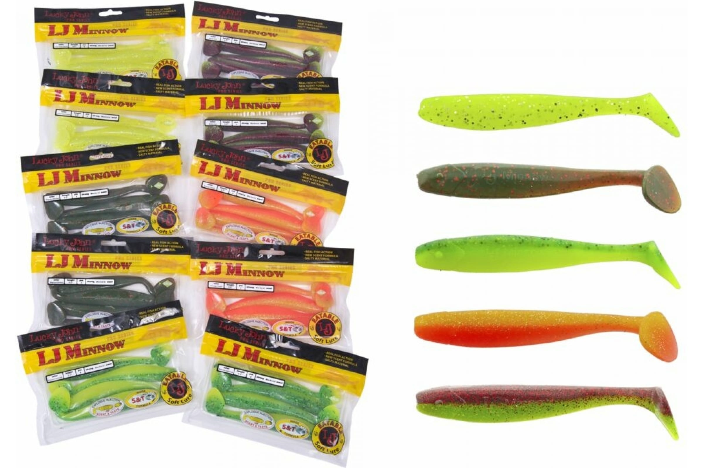 

Силиконовая приманка Lucky John Pro Series Minnow 139 мм, 01SET, 4 шт., Pro Series Minnow