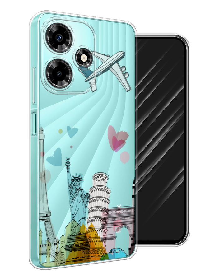 

Чехол Awog на Infinix Hot 30 "Самолет путешествий", Желтый, 3104050-10