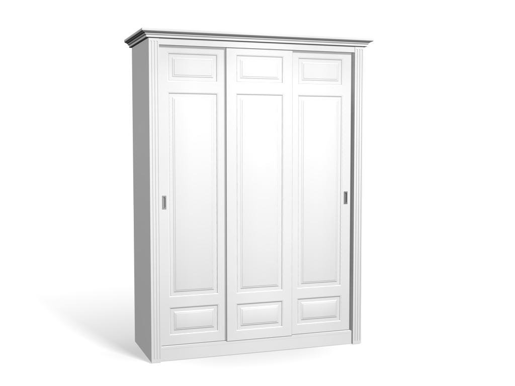 

Шкаф-купе Классика-10 МДФ для одежды трёхдверный 200x240x60 Мегамебель, Белый, Классика-10