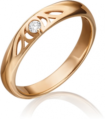 

Кольцо из красного золота р.  PLATINA jewelry 01-1593-00-101-1110-30, бриллиант, 01-1593-00-101-1110-30