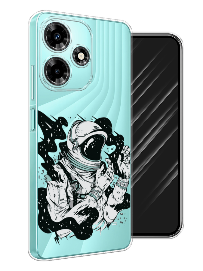 

Чехол Awog на Infinix Hot 30 "Космонавт арт", Черный;бежевый;белый, 3104050-7