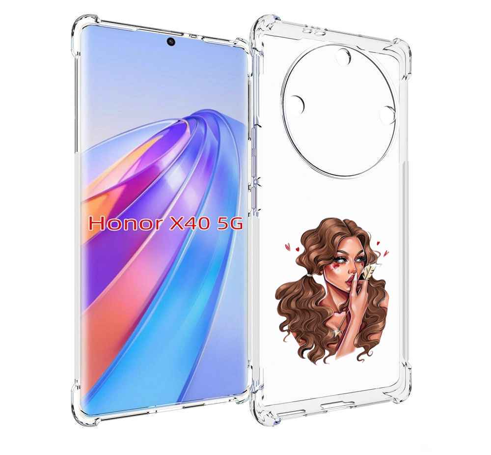 

Чехол MyPads девушка-со-стрелой женский для Honor X40, Прозрачный, Tocco