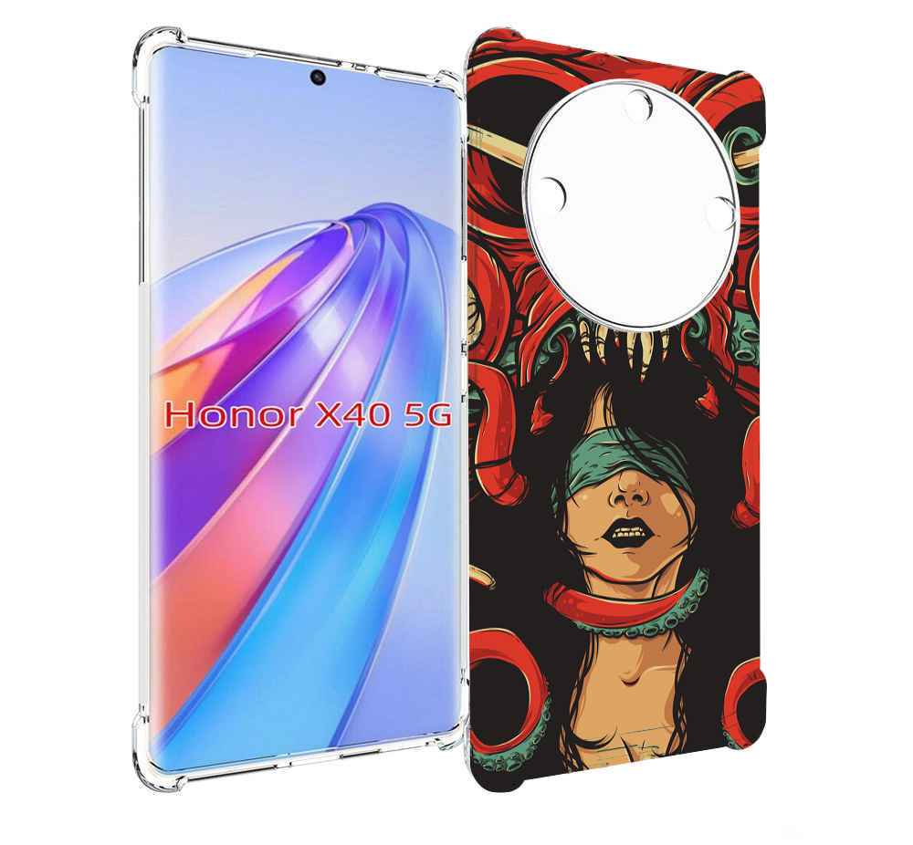 

Чехол MyPads девушку-съедает-осьминог для Honor X40, Прозрачный, Tocco
