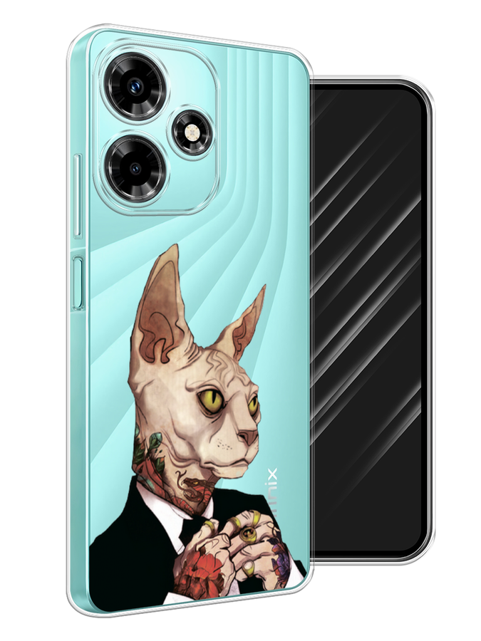 

Чехол Awog на Infinix Hot 30 "Татуированный сфинкс", Бежевый;черный;красный, 3104050-7