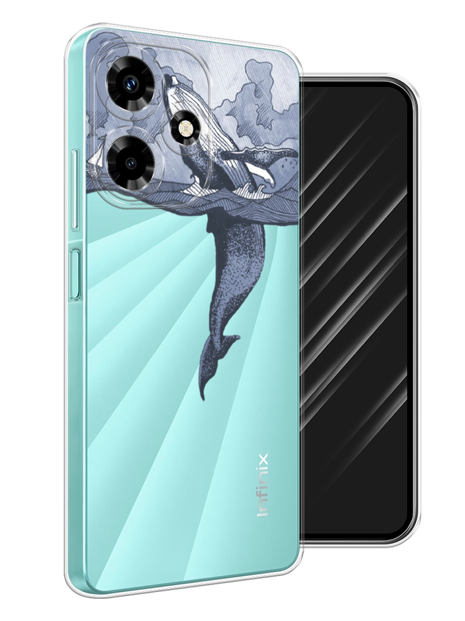 

Чехол Awog на Infinix Hot 30 "Два измерения", Голубой;черный;прозрачный, 3104050-7