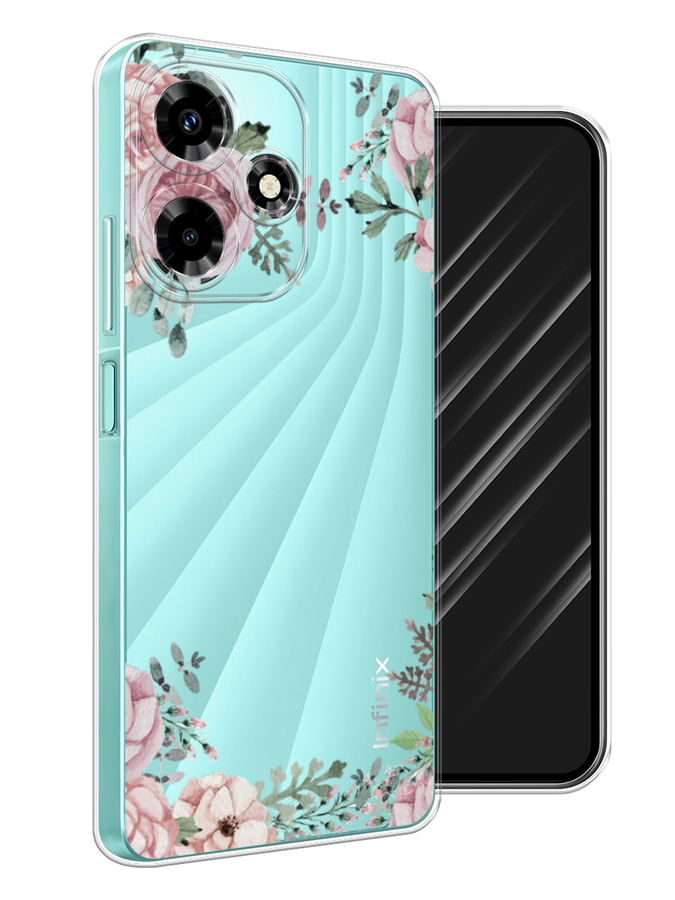 

Чехол Awog на Infinix Hot 30 "Нежные розы акварель", Прозрачный;розовый;зеленый, 3104050-8