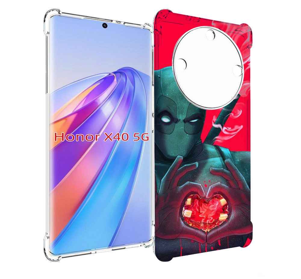 

Чехол MyPads дедпул-в-сердце для Honor X40, Прозрачный, Tocco