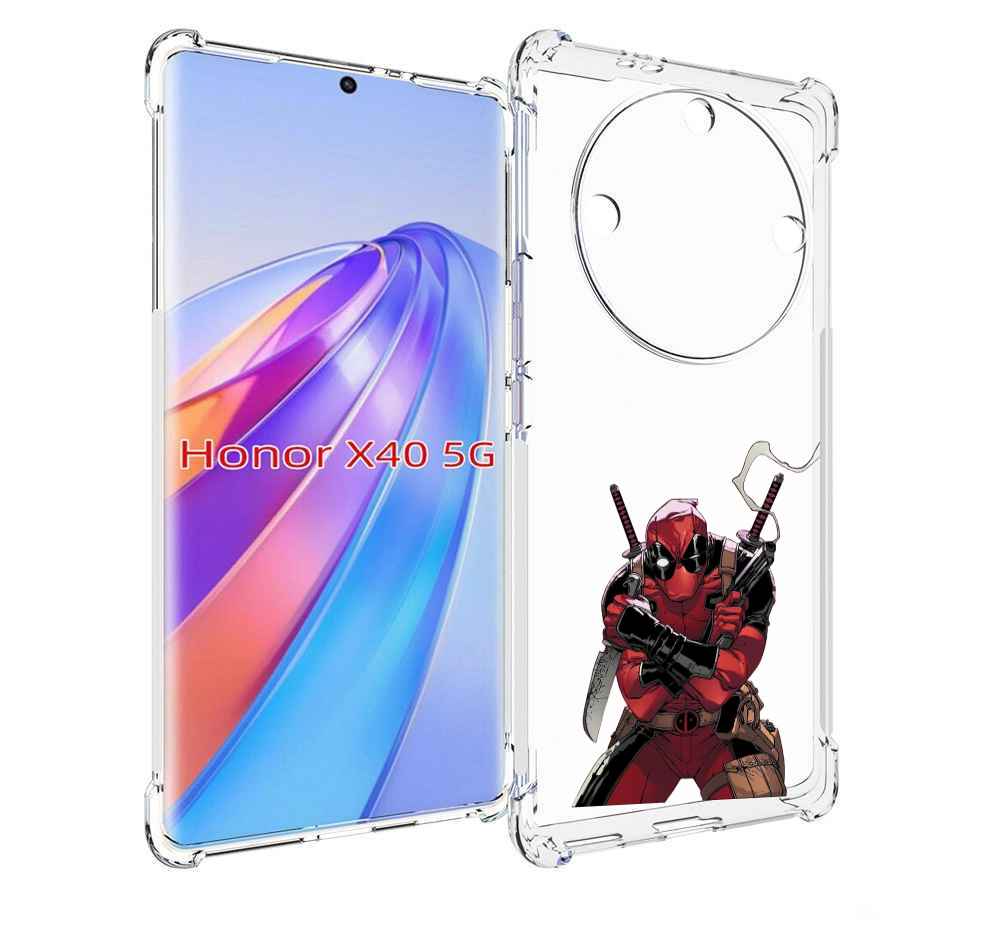 

Чехол MyPads дедпул-подмигивает для Honor X40, Прозрачный, Tocco