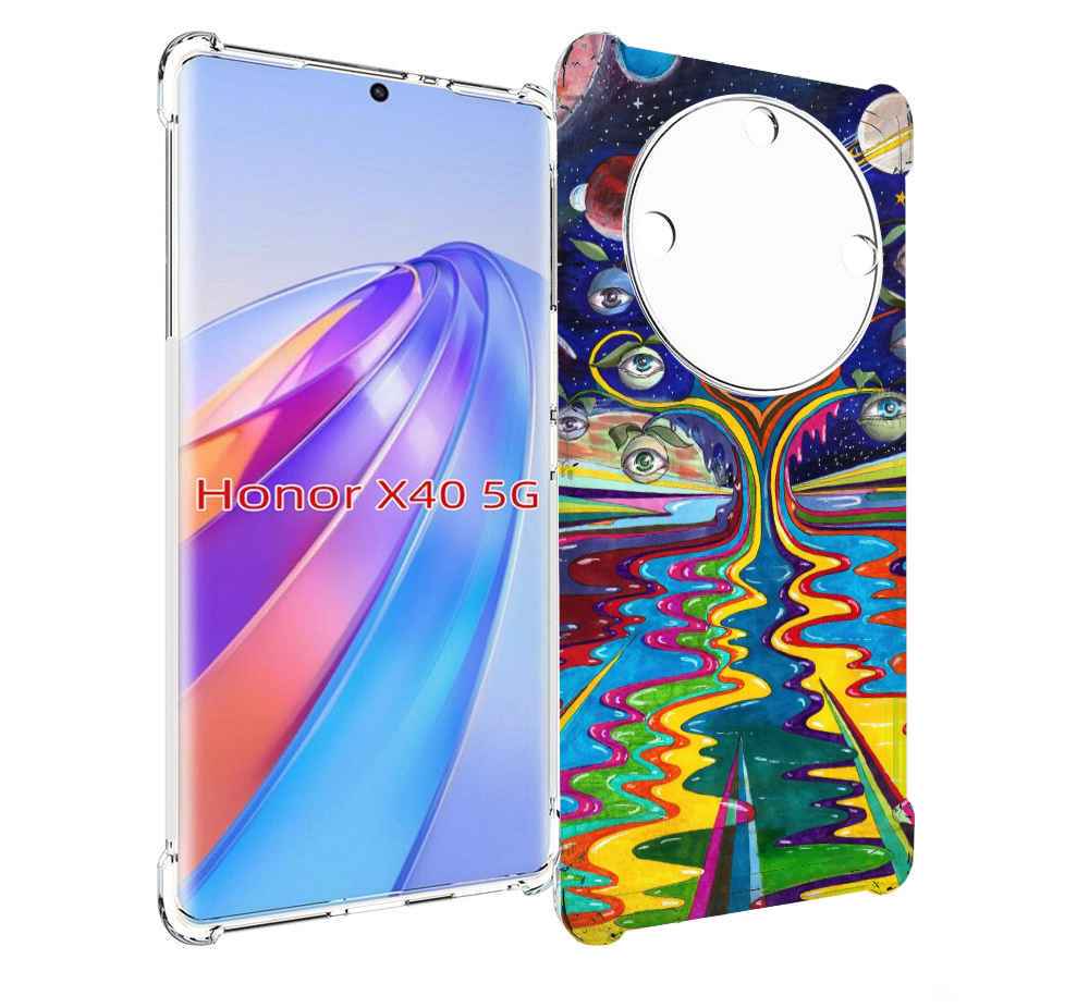 

Чехол MyPads дерево с глазами акварель для Honor X40, Прозрачный, Tocco