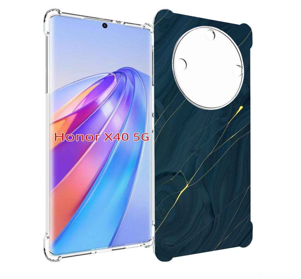 

Чехол MyPads дерево с золотыми трещинами для Honor X40, Прозрачный, Tocco