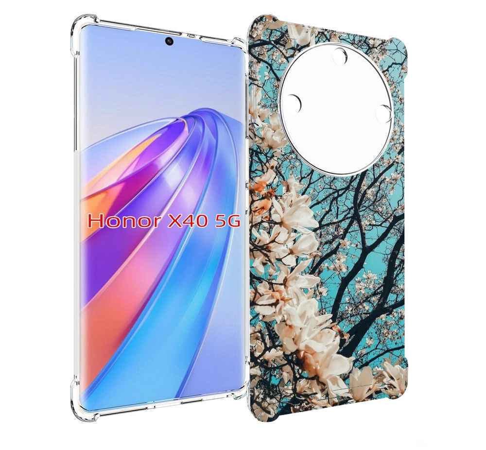 

Чехол MyPads дерево-с-цветочками для Honor X40, Прозрачный, Tocco
