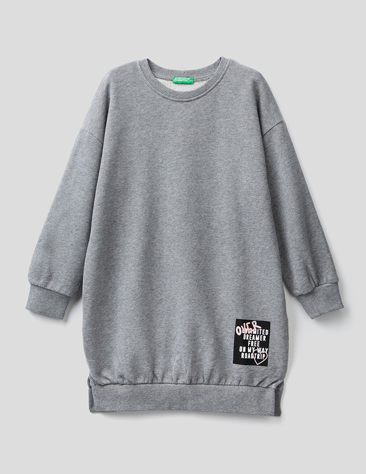 

Платье для девочек Benetton цв. серый р.140, 21A_3J74F11SV