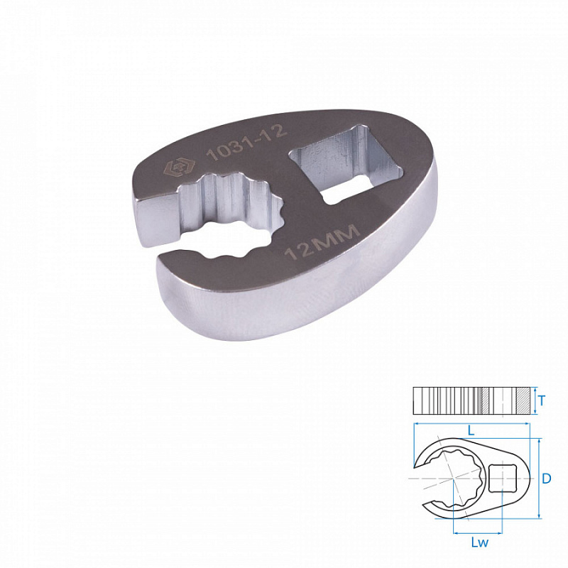 KING TONY Ключ разрезной воронья лапка 12 мм 38 KING TONY 1031-12R 570₽