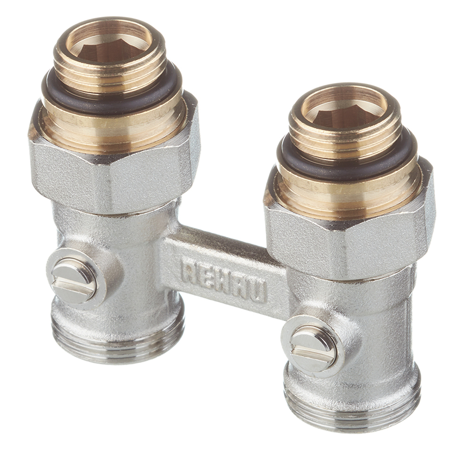 

Блок шаровых кранов (Мультифлекс) Rehau прямой G1/2-G3/4, 14035