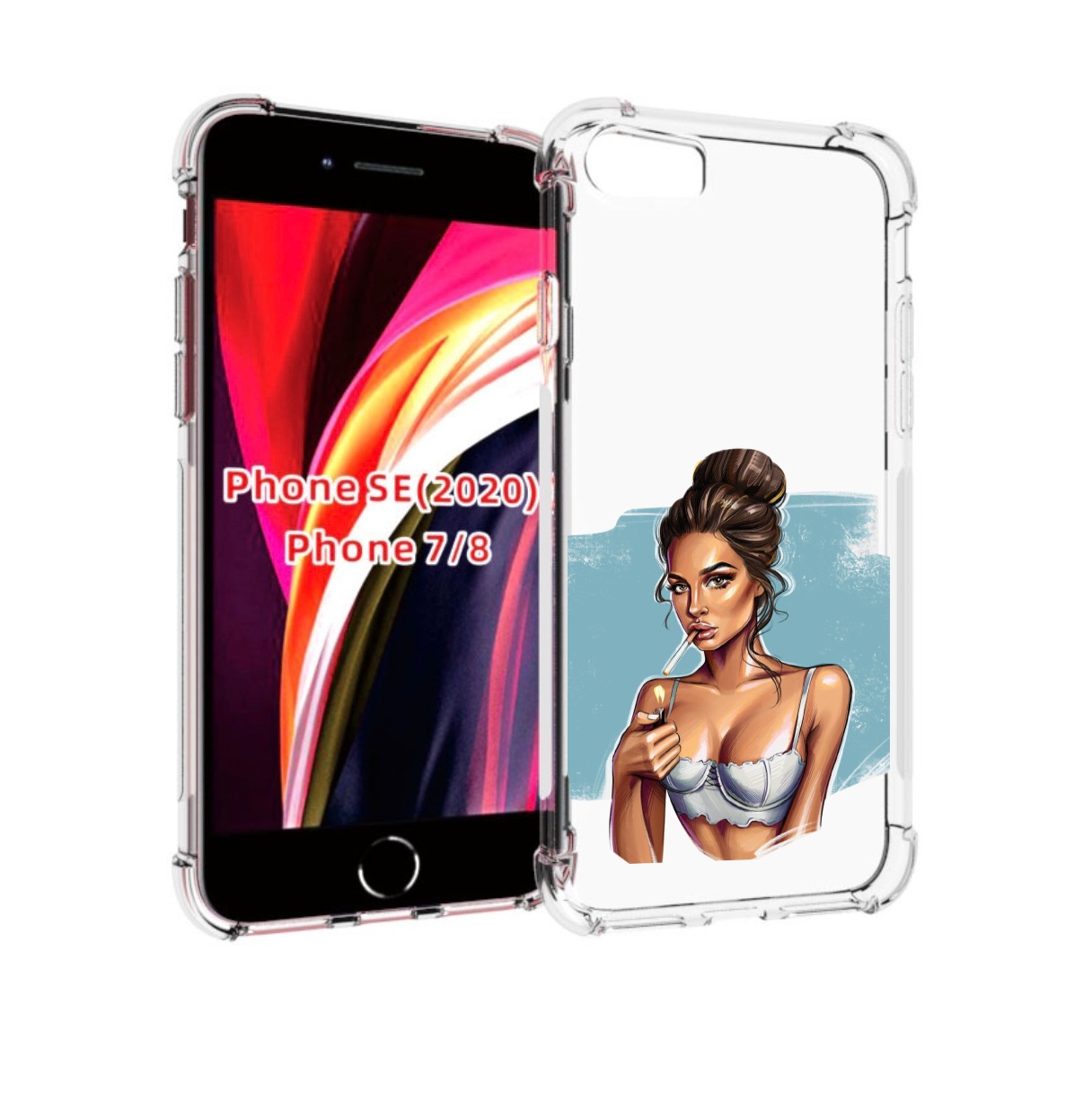 

Чехол MyPads девушка-с-зажигалкой для iPhone 7 4.7 / iPhone 8 / iPhone SE 2 (2020), Прозрачный, Tocco