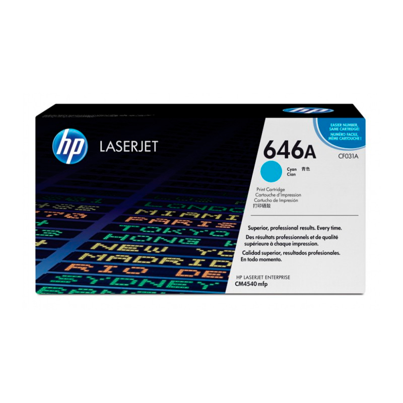 

Картридж Cartridge HP 646A для CLJ CM4540, голубой (12 500 стр.), CF031A