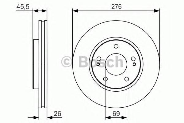

Тормозной диск Bosch комплект 1 шт. 0986479S00