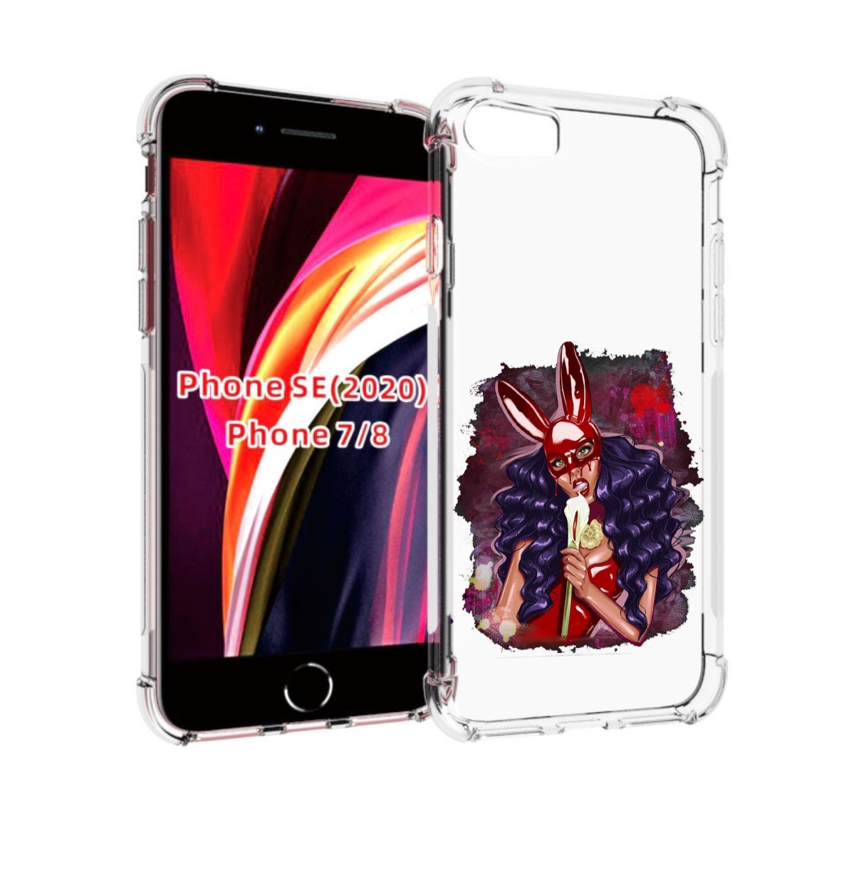 

Чехол MyPads девушка-с-текучей-маской женский для iPhone 7 4.7 / iPhone 8, Прозрачный, Tocco