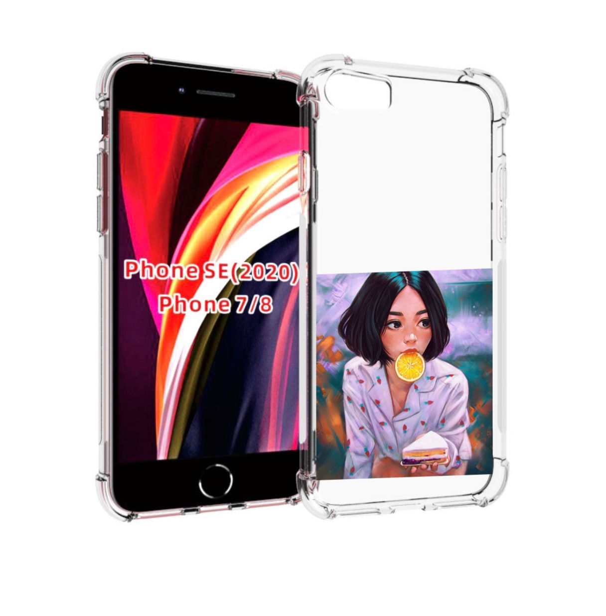 

Чехол MyPads девушка-с-чизкейком женский для iPhone 7 4.7 / iPhone 8 / iPhone SE 2, Прозрачный, Tocco