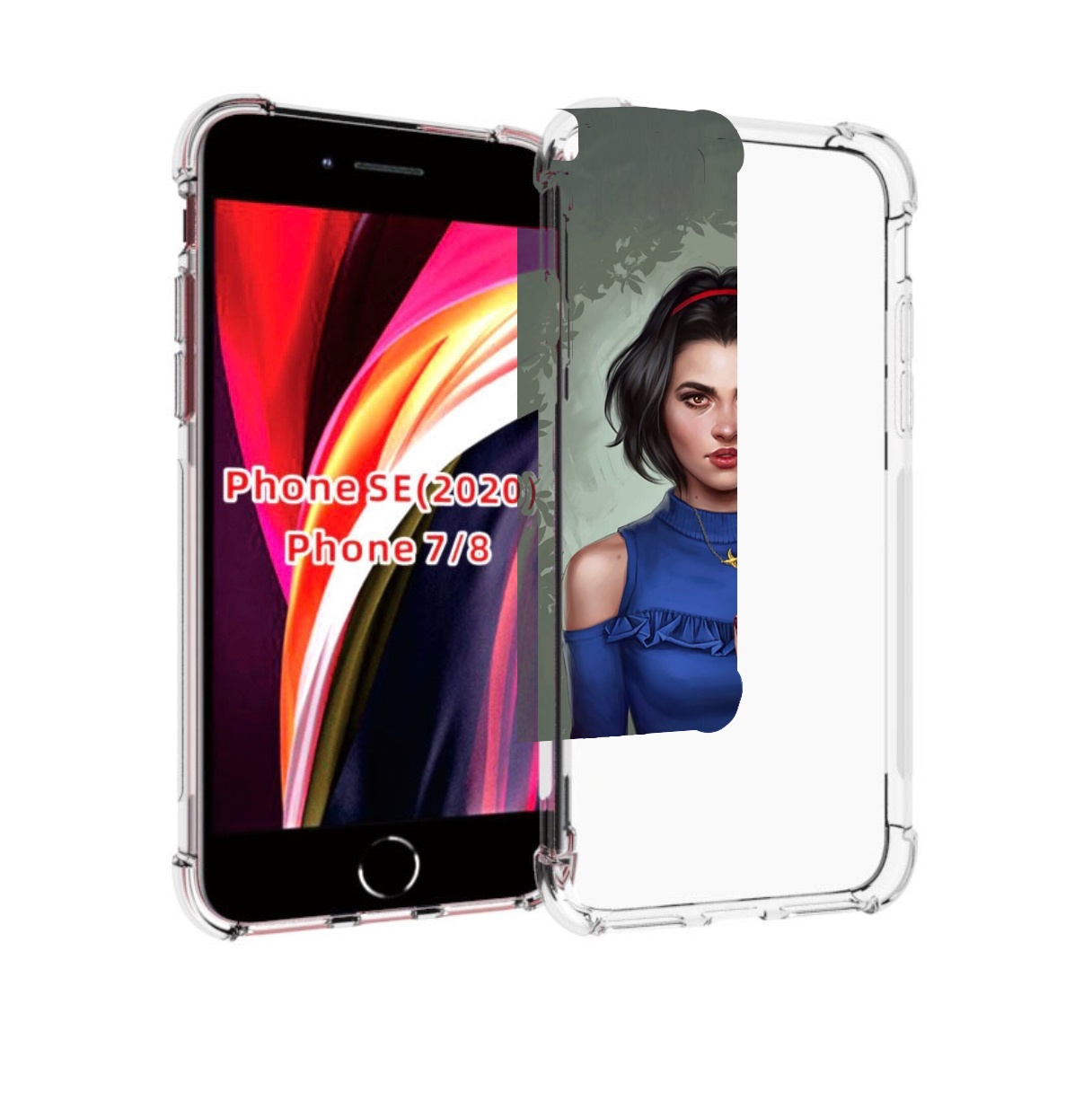 

Чехол MyPads девушка-с-яблоком женский для iPhone 7 4.7 / iPhone 8 / iPhone SE 2 (2020), Прозрачный, Tocco