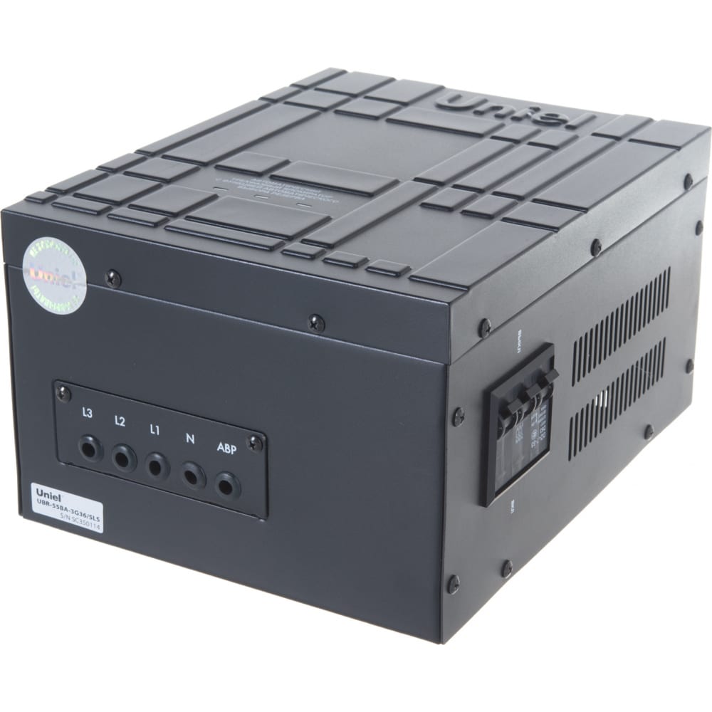 

Uniel Автоматический трехфазный блокиратор с функцией АВР UBR-55BA-3G36/SLS 8814