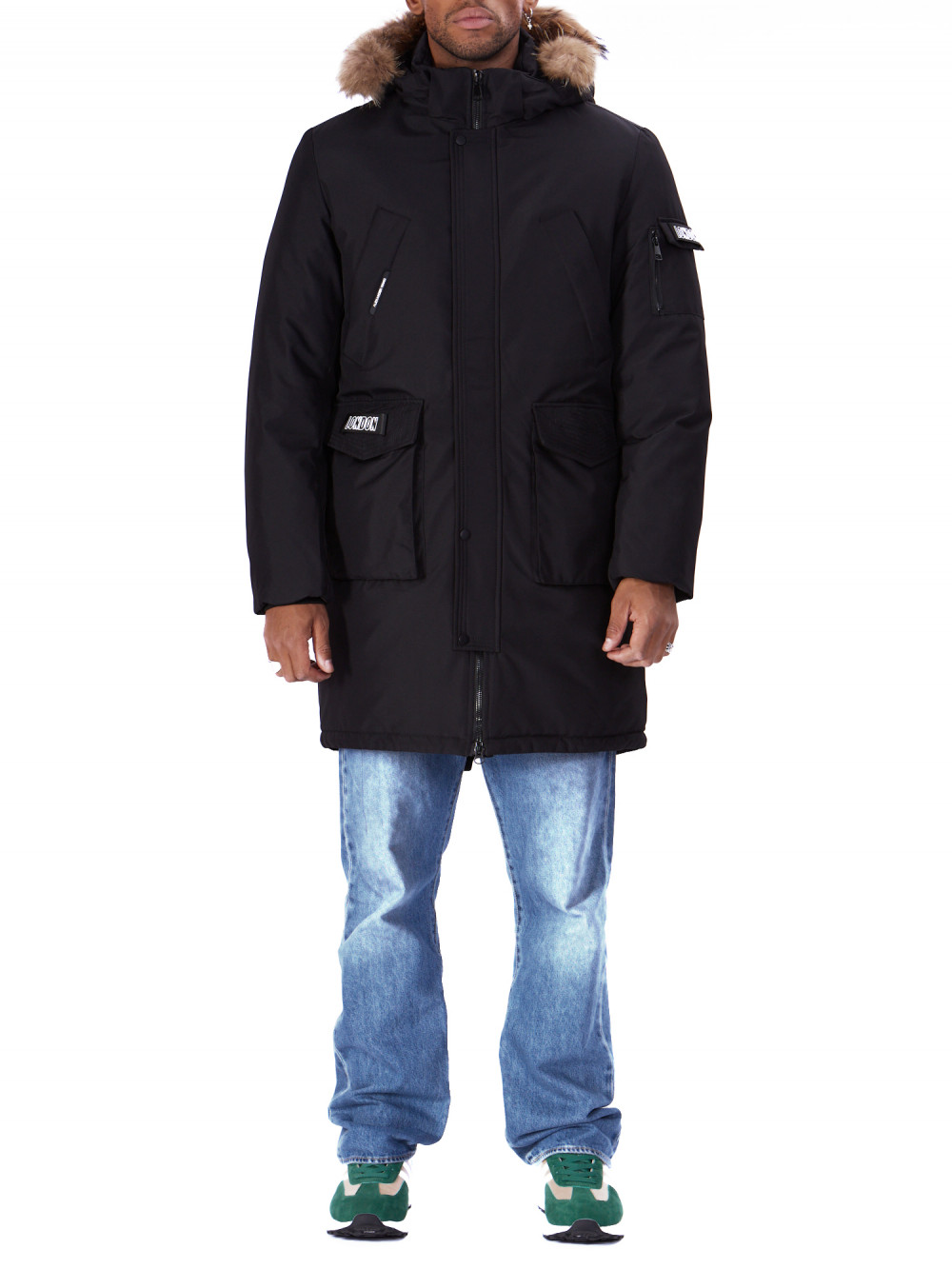 

Парка мужская NoBrand AD2223009 черная XXL, Черный, AD2223009