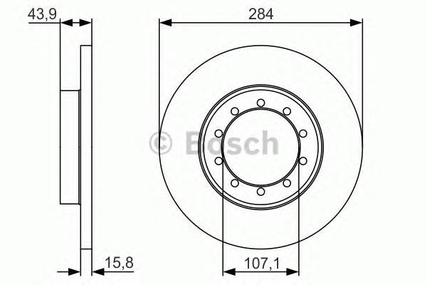 

Тормозной диск Bosch комплект 1 шт. 0986479A34