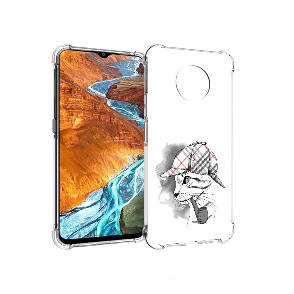 

Чехол MyPads Tocco для Nokia G300 кошка с трубкой (PT224563.108.405), Прозрачный, Tocco