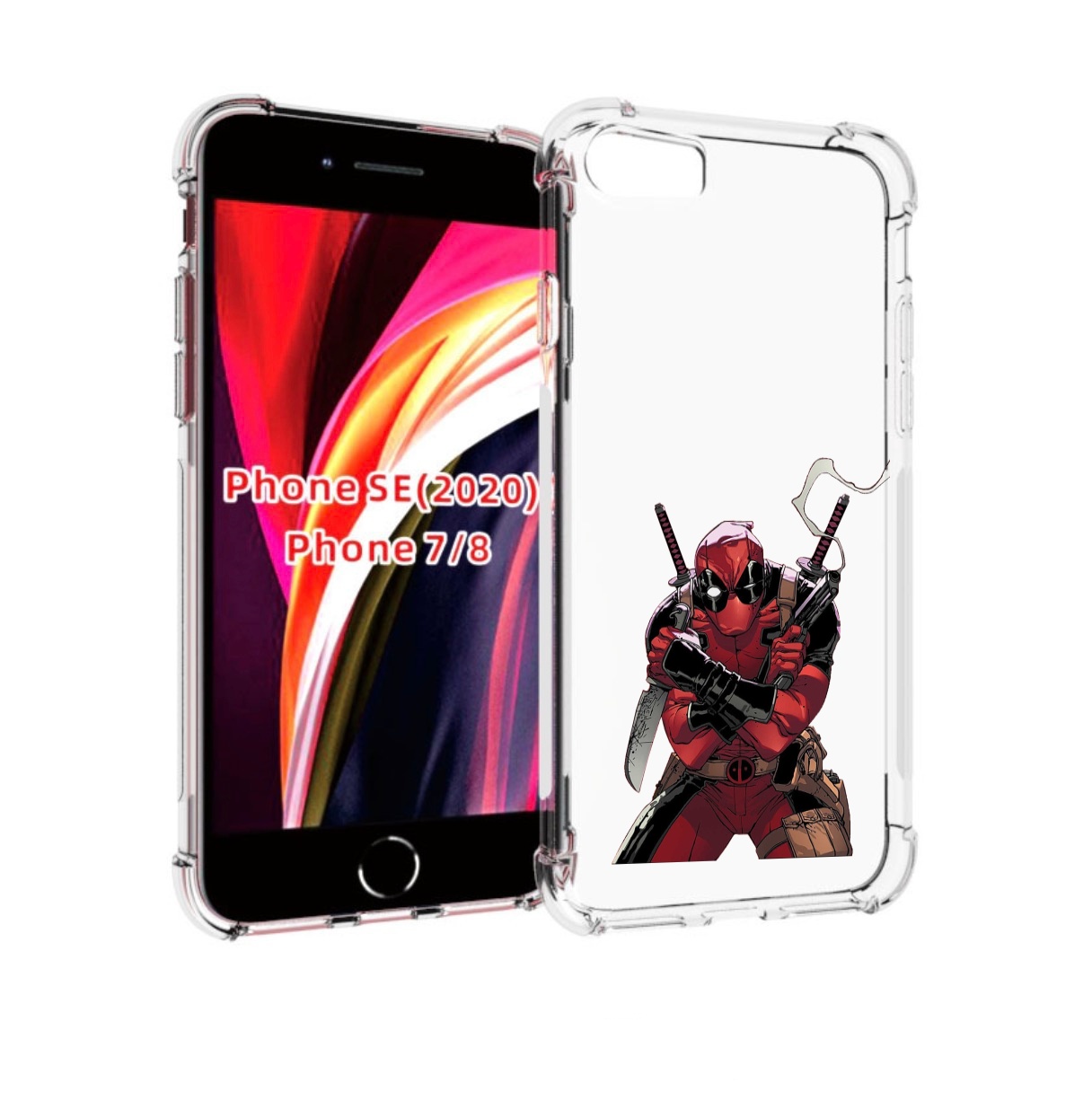 

Чехол MyPads дедпул-подмигивает для iPhone 7 4.7 / iPhone 8 / iPhone SE 2 (2020), Прозрачный, Tocco