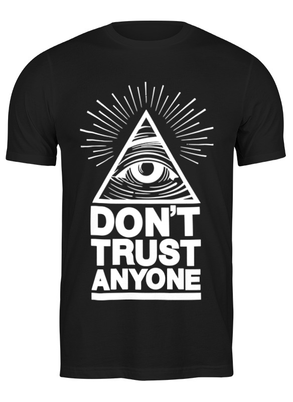 

Футболка мужская Printio Don't trust anyone (никому не доверяй) черная M, Черный, Don't trust anyone (никому не доверяй)