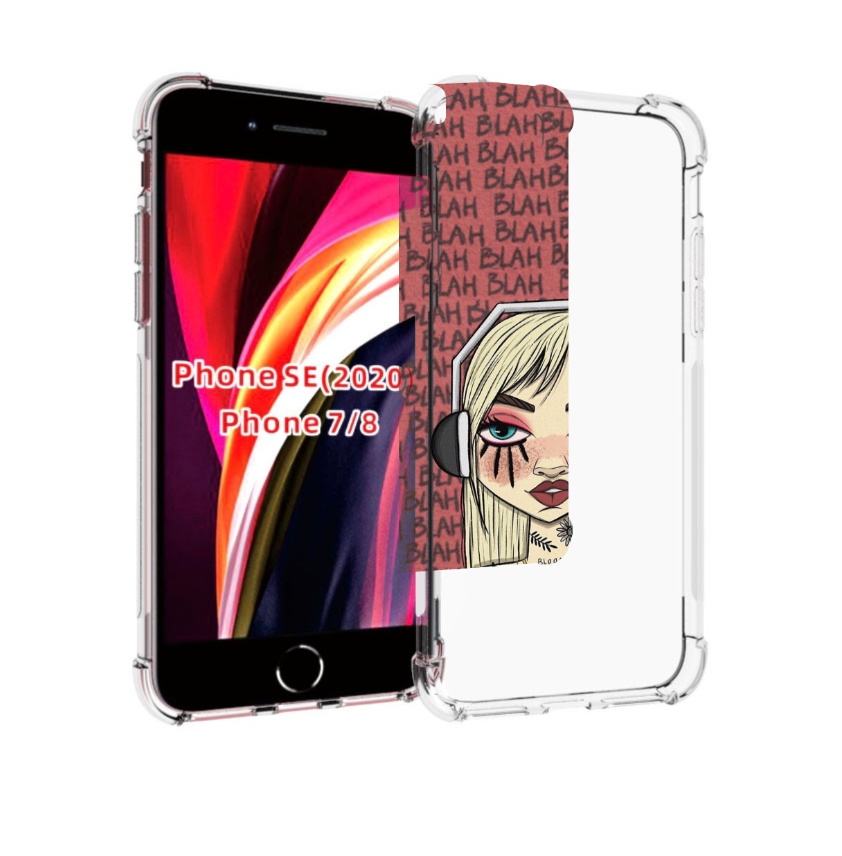 

Чехол MyPads дерзкая-девушка-в-наушниках женский для iPhone 7 4.7 / iPhone 8, Прозрачный, Tocco