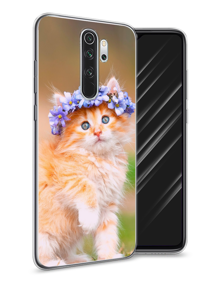 

Чехол Awog на Xiaomi Redmi Note 8 Pro "Рыжий кот в венке", Разноцветный, 36650-1